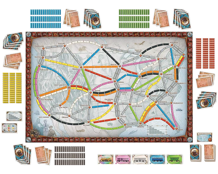 Aventureros al Tren juego de mesa