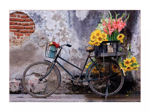 Bicicleta con flores rompecabezas