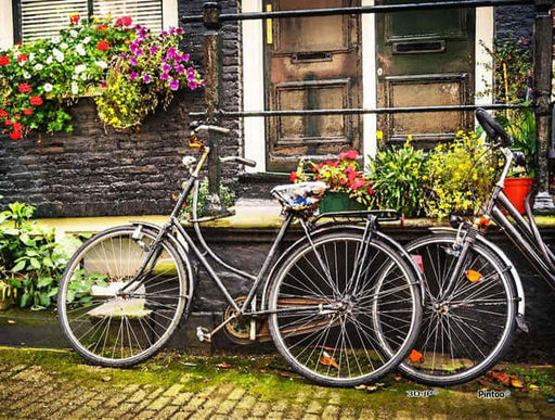 Bicicletas en Amsterdam rompecabezas miniatura Pintoo