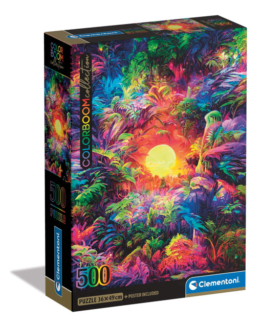 ColorBoom Psychedelic jungle  Rompecabezas Clementoni Compact Pro Ecología 500 Piezas 