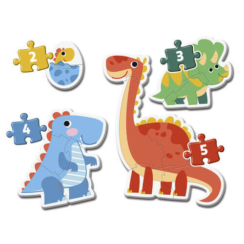 Dinosaurios Mi Primer Puzzle Rompecabezas 4 en 1 Clementoni