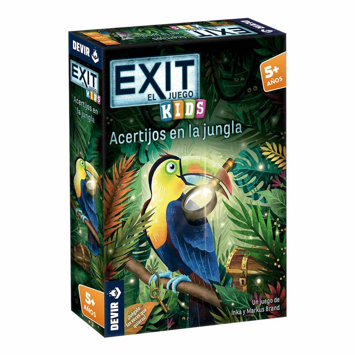 EXIT Kids Acertijos en la Jungla Juego de Mesa Devir