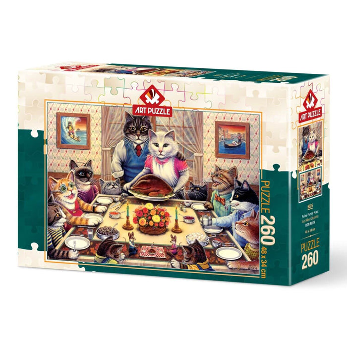 Fiesta Familiar Felina Rompecabezas 260 Piezas Art Puzzle