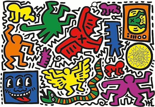 Keith Haring Horizontal rompecabezas 1000 piezas Clementoni