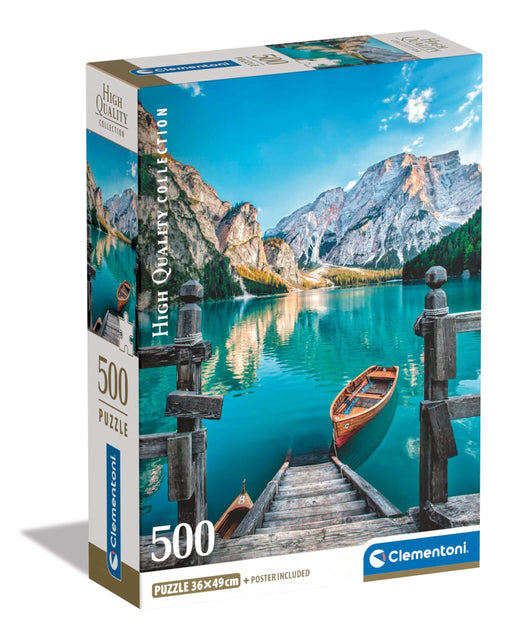 Lago Braies Rompecabezas Clementoni Compact Pro Ecología 500 Piezas