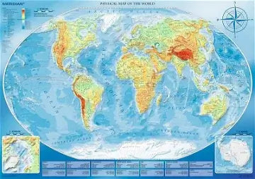 Mapa Físico del Mundo - Rompecabezas 4000 Piezas Trefl