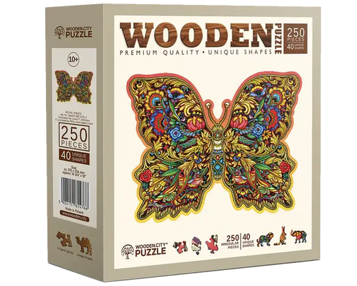 Mariposa Rompecabezas 250 piezas de madera Wooden City