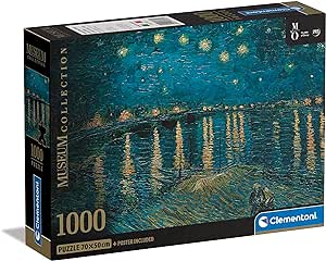 Noche Estrellada Sobre el Ródano, Vincent Van Gogh Rompecabezas 1000 piezas Clementoni