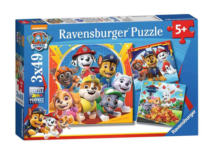 Paw Patrol Patrulla Canina 3 rompecabezas de 49 piezas Ravensburger