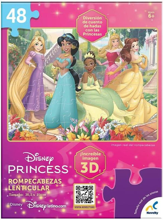 Princesas Rompecabezas Lenticular 48 Piezas Novelty