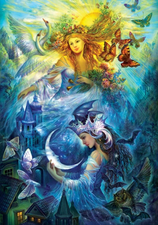 Princesas del Dia y de la Noche Rompecabezas 1000 Piezas Art Puzzle