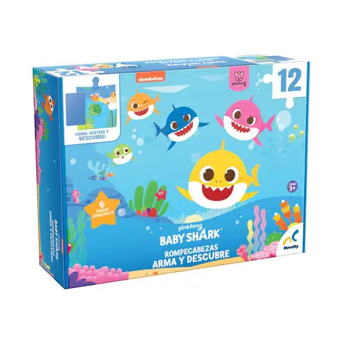 Rompecabezas Baby Shark Arma y Descubre 12 piezas Novelty