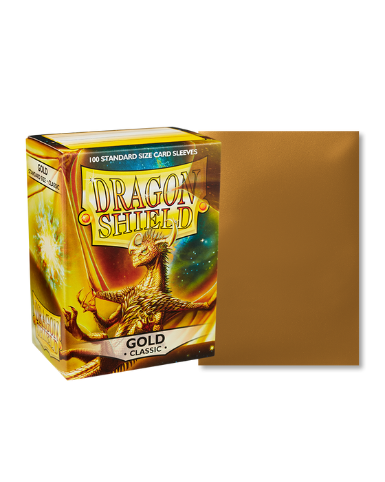 Standard sizecard sleeves dragon shield gold classic