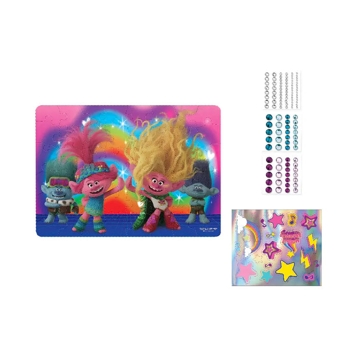 Trolls 3 Rompecabezas brillos y destellos Novelty 48 piezas