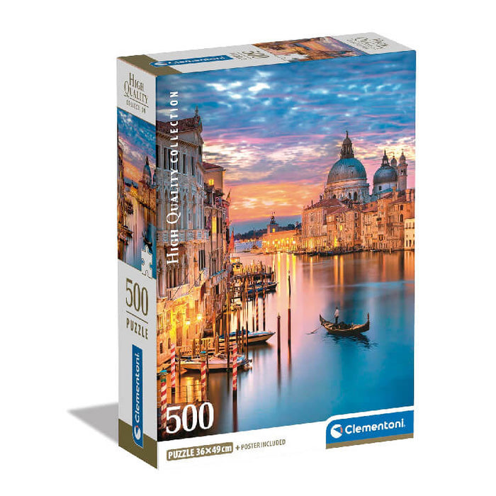 Venecia Iluminada  - Rompecabezas Compact Pro Ecología 500 Piezas Clementoni