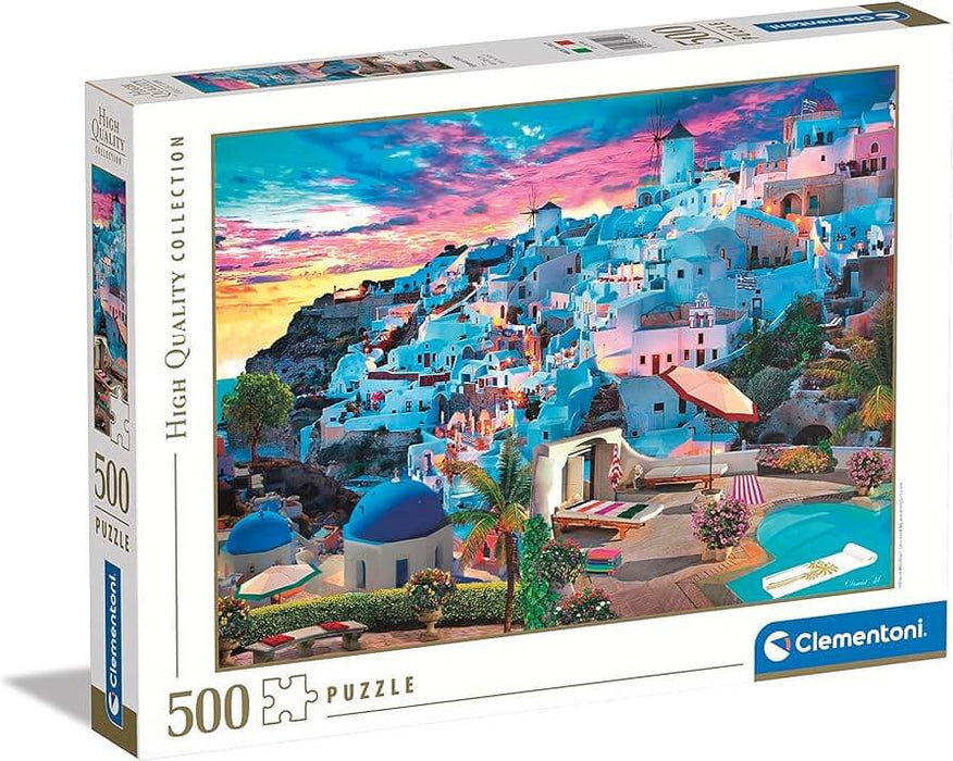 Vista de Santorini, Grecia Rompecabezas 500 piezas Clementoni