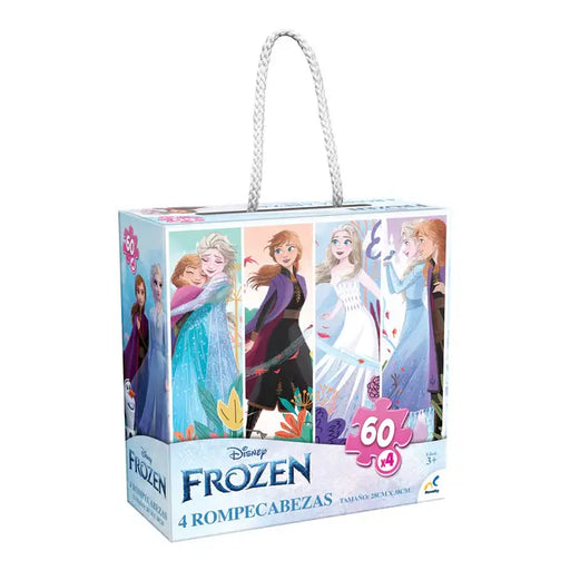 frozen 4 EN 1 Rompecabezas de 60 piezas Novelty